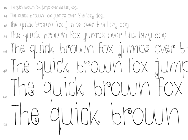 DK Thievery font waterfall